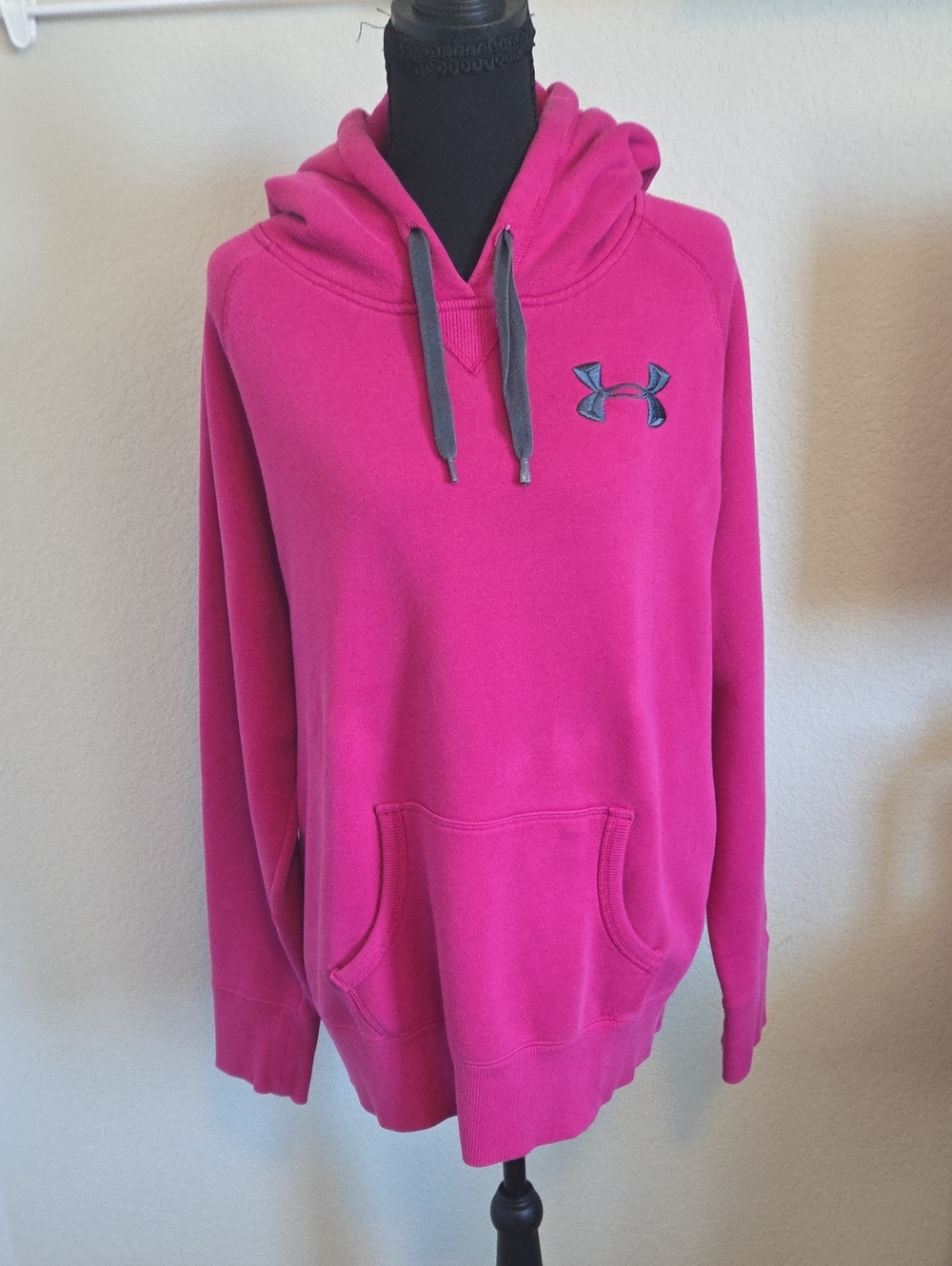 Under Armour Pink Fleece Pullover Hoodie Sweatshirt XL
